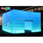 Custom Portable Black Inflatable Cube Tent Nightclub Party Bar Tent With Led Lighting for sale