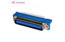 China Male PCB Right Angel 50 Pin Centronics Connector , Plug Champ Connectors supplier