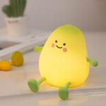 Cute Night Light For Kids Mango Sleep Lamp Warm Light Bedroom Decor Kids Night Light Silicone Baby Nursery Night Light for sale