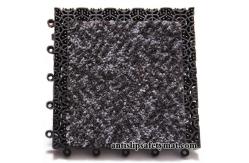 China Nylon Carpet PVC Base Modular Interlocking Floor Tiles 16MM Thickness supplier