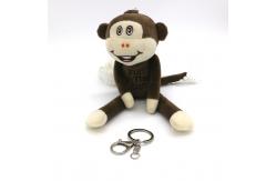 China Cute Brown Monkey Plush Keychain For Bag Clothing 20cm Size supplier