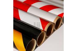 China Reflective Tape White and Red Strip Reflective Tape Red White Diagonal Reflective Strip supplier