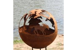 China 1000mm Corten Steel Gas Fire Pit Customized Available supplier