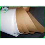 80gsm 90gsm FDA Virgin Pulp White / Brown Craft Paper Roll For Flour Bag for sale