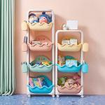 Childrens Plastic Garage Storage Shelves Two Tiers Plastic Stackable Shelf