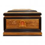Luxury Carved Handmade Wooden Urns For Ashes Solid Wooden Keepsake Urns OEM for sale