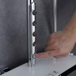 360 Swivel Spout Jet SPA Spray L Design Stainless Steel Shower Set