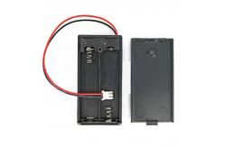 China XH2.54 Connector Two 18650 Battery Holder Box With Cover supplier