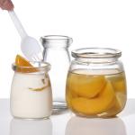 8Oz Empty Glass Yogurt Bottle Pudding Jar And Fresh Milk Bottle With Cork Lid for sale