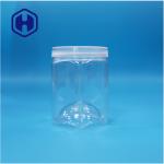Hexagonal Unique Plastic Food Grade Jar Featuring Screw Lid Design And Wavy Bottom for sale
