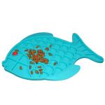 Soft Silicone Pet Supplies Customized Fish Shape Dogs Licking Plates OEM / ODM for sale