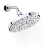 6 Inch Round Abs Shower Head With Swivel Ball Joint Wall Mounted for sale