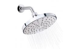 China 6 Inch Round Abs Shower Head With Swivel Ball Joint Wall Mounted supplier