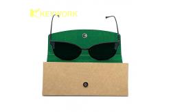 China Ultra Light Triangle Cardboard Optical Glasses Case Double Sided Buckle Carton supplier