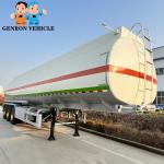 China Genron 45000L 3 Axles 3 Silos Fuel Tanker Semi Trailer Tanker Truck for sale