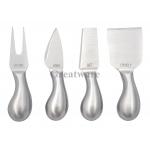 4-Piece Stainless Steel Cheese Knife Set in Gift Box for sale