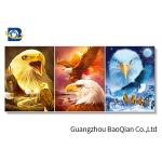Wall Decorative 3d Picture Of Eagle / Wolf Animal Frame Art , 3d Flipped Lenticular Printing for sale