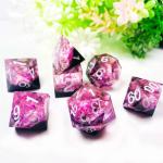 The heart of the ocean shiny color natural resin desktop game dice set for sale