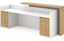 China OEM 2.4M Office Reception Desks Office Counter Desk Long Shape supplier