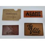 Customized Design PU Leather Patches Garment Labels Embossed Logo
