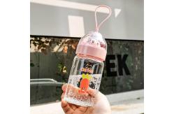 China Blue Cat  0.25L 180g Personalized Glass Water Bottle supplier