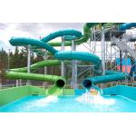 Water Park Inner Tube Water Slide Fiberglass Enclosed Spiral Water Slides for sale