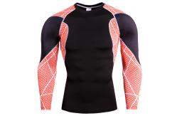 China Long Sleeve Screen Printing Rash Guards Excellent Elasticity  Double Stitched Seams supplier