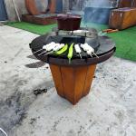 Heavy Duty Rustic Corten Steel Fire Pit For BBQ for sale