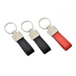 Customized Logo Leather Key Chains Zinc Alloy Laser Engraving Mini Key Holder for sale