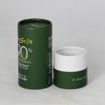 Food Grade SGS-FDA Certidied Green Cylindrical  Paper Can Packaging for Cosmetic Bottles for sale