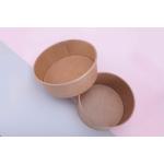 Eco-Friendly Disposable Kraft Paper Soup Fruit Bowl With Lid for sale