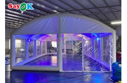 China Airtight Inflatable Pool Cover Transparent Inflatable Swimming Pool Bubble Tent supplier