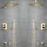 Brushed Gold Black Silver Embedded OEM Concealed Basin Mixer for sale