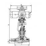 Ductile Cast Iron Electric Valve Actuator, Globe Valves J961Y DN65 for sale