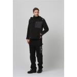 Hidden Zipper Cold Weather Workwear , Mens Black Soft Shell Jacket