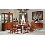 ISO9001 French Antique Wood Dining Chairs Hand Carved Classic Wood Dining Table for sale