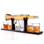 Handmade Glass Wine Decanter M416 Gun Shaped Easy To Use OEM / ODM Service for sale