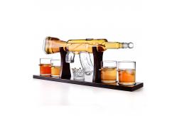 China Handmade Glass Wine Decanter M416 Gun Shaped Easy To Use OEM / ODM Service supplier