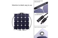 China Flexible 18v 50w Solar Panel Curved Soft Thin Film Solar Panel C60 Cell supplier