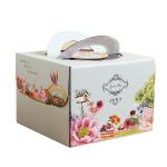 Custom Luxury Corrugated Cardboard Cake Boxes Wholesale Printing With Handle