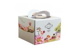 China Custom Luxury Corrugated Cardboard Cake Boxes Wholesale Printing With Handle supplier