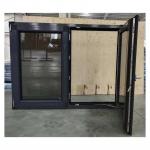 Dark Grey Tilt And Turn UPVC Windows Tempered Double Glass Window Replacement
