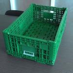 Supermarket Portable Plastic Folding Crate For Fruit Vegetable for sale