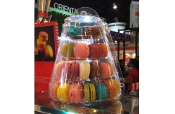 China Small 4 Tier Portable Plastic Macaron Packaging 25cm Plastic Macaron Tower supplier