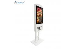 China 32 Inch pCAP touch Self Service Restaurant Kiosk With Cash Register Software supplier