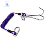 Safety Stainless Rope Diving Fishing Spring Coil Cable Retractable Tool Lanyard for sale