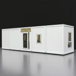 White Expandable Prefab Homes with Customizable Size and Steel Construction