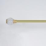 Gold Color Metal 6M Curtain Pipe Curtain Rods Sets with Crystal Finials Aluminum Home Decor for sale