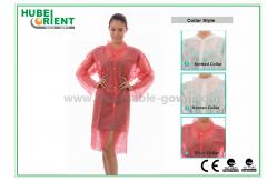 China Unisex MP Tyvek Disposable Visitor Coats With Snaps supplier