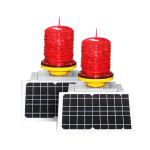 Low Intensity Solar Powered Aircraft Warning Lights 360 Degree Beam Angle for sale